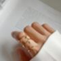 Thick 18 K Rose Gold Plated Statement Leaf Ring, thumbnail 1 of 7