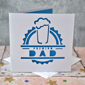 'Dad' Laser Cut Beer Card, 2 of 5