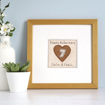 Personalised 7th Copper Wedding Anniversary Card, 4 of 8