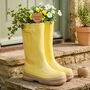 Yellow Heart Shaped Personalised Welly Boot Planter Gift, thumbnail 2 of 5