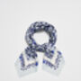 Blue Ditsy Folk Square Scarf, thumbnail 4 of 5