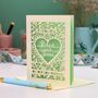 Personalised Papercut Vow Renewal Card, thumbnail 3 of 7