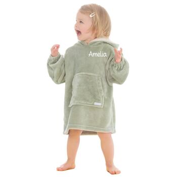 Personalised Embroidered Oversize Plush Hoodie Infants, 5 of 6