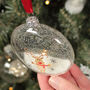 Personalised Rudolph Glass Baby's 1st Christmas Bauble, thumbnail 3 of 4
