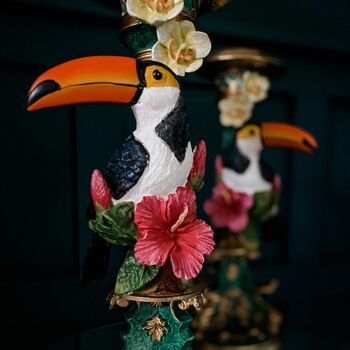 Toucan Ornate Candle Holder Pair, 3 of 5