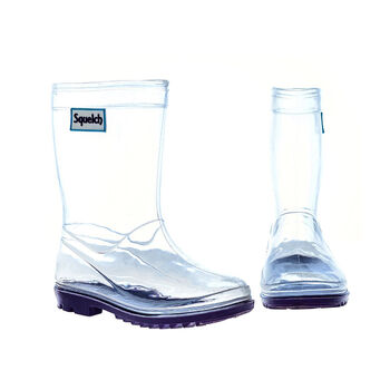Squelch Transparent Wellies And Three Sock Set Fox, 3 of 7