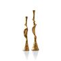Handmade Black Brass Spiral Candle Holder Set, thumbnail 8 of 12