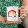 Personalised Name Or Message Rainbow Ceramic Mug, thumbnail 1 of 2