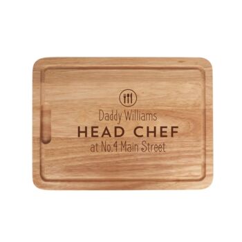 Personalised Head Chef Chopping Board, 2 of 4