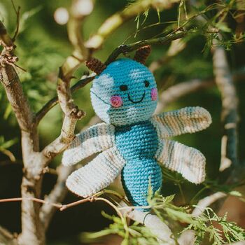 Handmade Dragonfly Blue Fair Trade Toy, 2 of 4