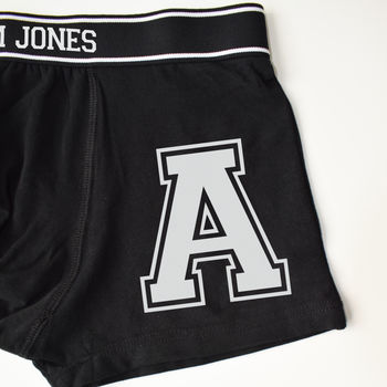 Personalised Alphabet Letter Initial Boxer Briefs, 3 of 5