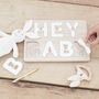 Hey Baby Wooden Puzzle Baby Shower Guest Book, thumbnail 1 of 3