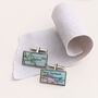 Personalised Rectangle Map Cufflinks, thumbnail 2 of 5