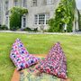 Outdoor Beanbag In Sparrow And Plumb Pink Leopard Print, thumbnail 2 of 5