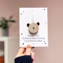 Personalised First Mother's Day Bear Token Card, thumbnail 1 of 2
