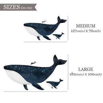 The Whale And The Diver Fabric Wall Sticker, 3 of 6