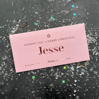 Personalised Name Money Wallet, Christmas Envelope, 3 of 5