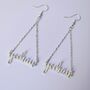 Yeehaw Script Earrings, thumbnail 2 of 3