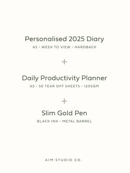 Personalised 2025 Diary, Planner And Pen Stationery Gift, 9 of 10