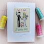 Personalised Anniversary Card, Embroidered, thumbnail 1 of 3