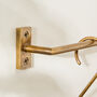 Antique Brass Wall Rail With Hooks, thumbnail 7 of 8