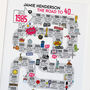 40th Birthday Personalised Print ‘Road To 40’, thumbnail 4 of 10