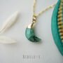 Emerald May Birthstone Moon Necklace, thumbnail 3 of 11