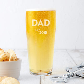 Dad Established Personalised Pint Glass, 2 of 6