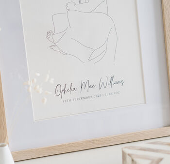 Personalised Baby Portrait Line Drawing, 7 of 8