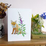 Fox And Foxglove Any Occasion Greetings Card, thumbnail 3 of 6