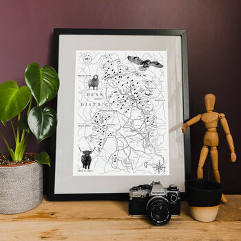 The Peak District Illustrated Map Print, 3 of 6
