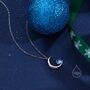 Opal Or Moonstone Crescent Moon Pendant Necklace, thumbnail 6 of 12