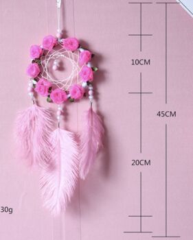 Rose Pink Dainty Dream Catcher, 8 of 9