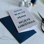 Christmas Words Foiled Scratch Card Holder Gift, thumbnail 1 of 4