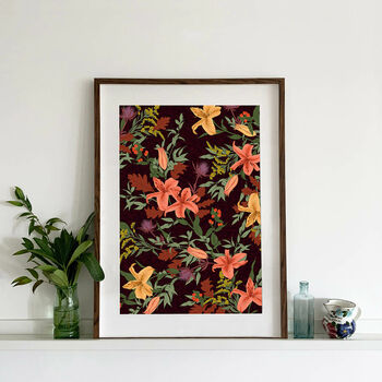 Peach Lily Giclee Wall Print, 3 of 7