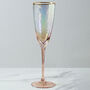 G Decor Set Of Four Lustre Hammered Flute Glasses, thumbnail 3 of 4