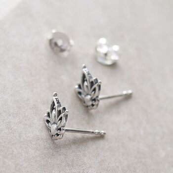 Sterling Silver Mini Botanical Studs, 9 of 11