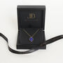 18ct Gold Plated Oval Locket W Blue Lapis And Cz Stone, thumbnail 5 of 7