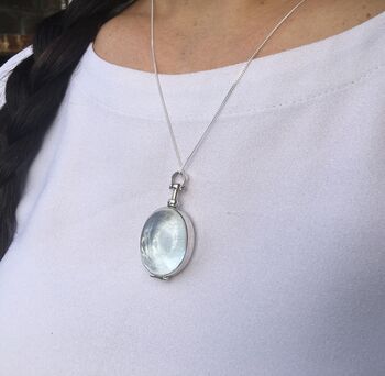 See Through Glass And Silver Locket Necklace, 10 of 12
