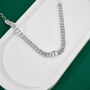 Swarovski Crystal Double Row Choker Necklace With Square Centre Stone, thumbnail 2 of 2