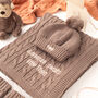 Personalised Nut Brown Luxury Cotton Baby Cardigan, thumbnail 3 of 12
