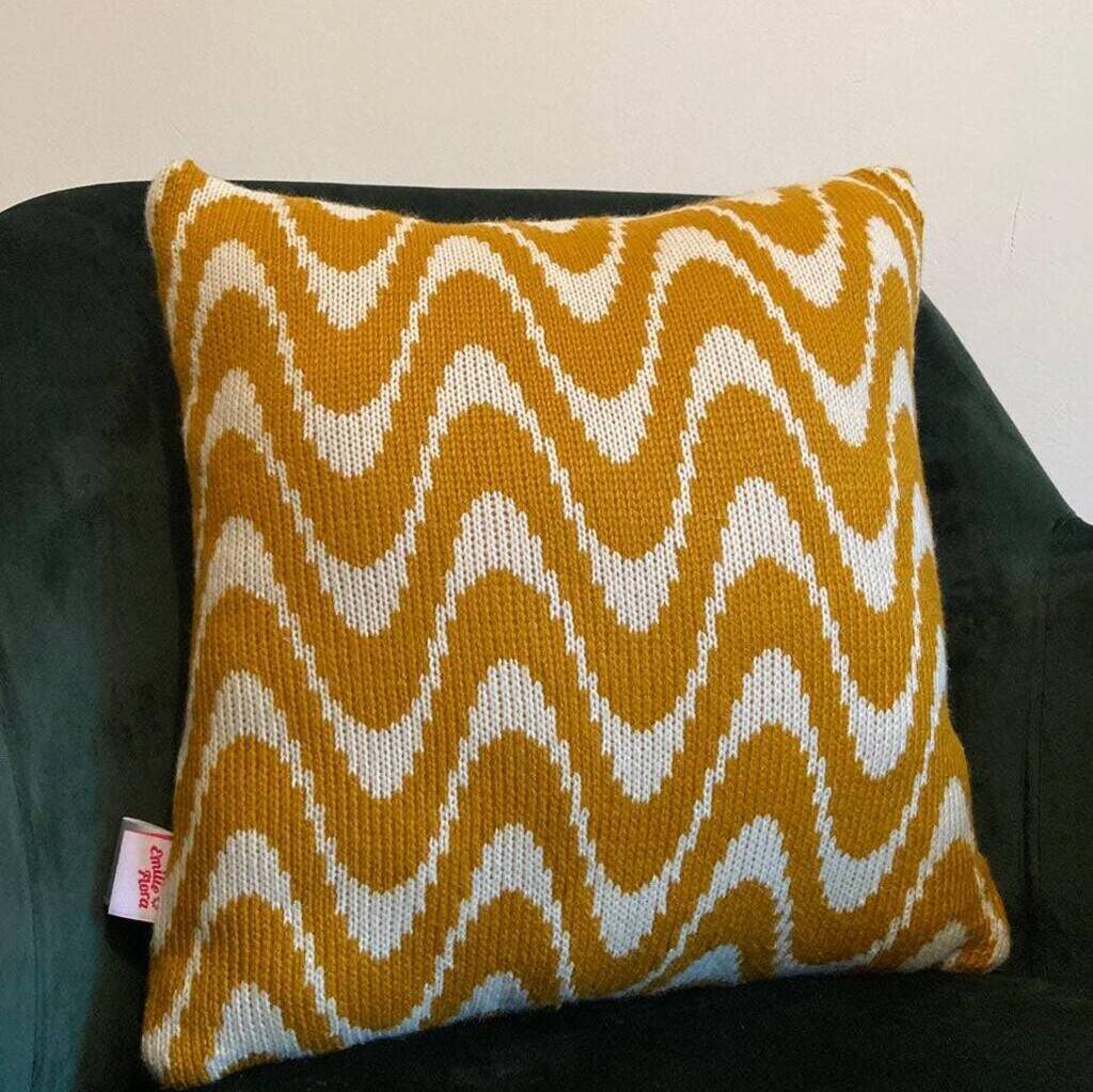 Shockwave Knitted Cushion, 1 of 12