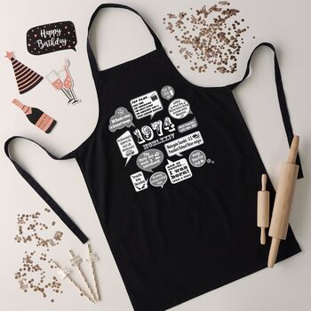 'Events Of 1974' 50th Birthday Gift Apron, 3 of 9