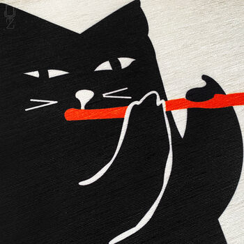 Black Cat Cushion Cover Set Of Two, 3 of 12