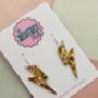Large Gold And Silver Lightning Bolt Earrings / Mixed Metal Statement / Bold Metallic Dangles / Glam Rock Jewellery, thumbnail 4 of 6