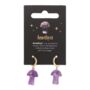 Gifts For Her Mushroom Earrings Amethyst Crystal Jewellery, thumbnail 2 of 5