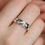 Personalised Sterling Silver Cubic Zirconia Spinner Ring, thumbnail 1 of 7