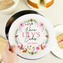 Personalised Spring Florals Cake Tin, thumbnail 5 of 5