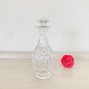 Vintage Decorative Cut Glass Crystal Perfume Bottle ~ 19, 5 of 7