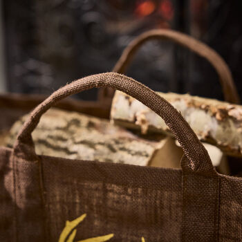 Country Stag Jute Log Bag, 3 of 4